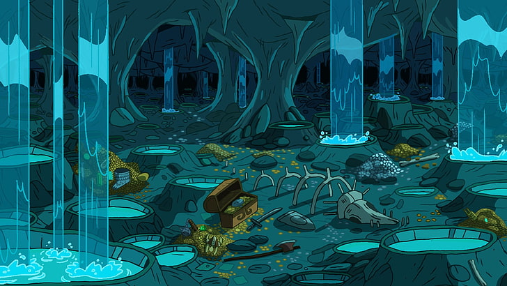gray movie themed, Adventure Time, landscape, no people, illuminated