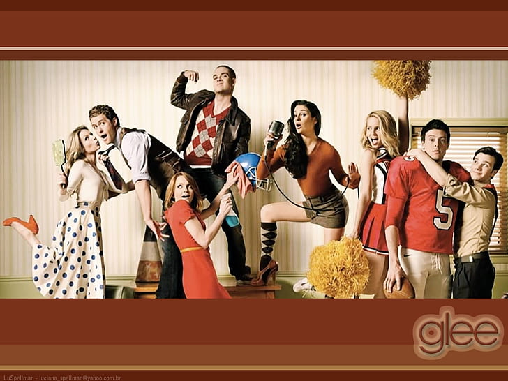 Hd Wallpaper Cast Finn Glee Entertainment Tv Series Hd Art Rachel Wallpaper Flare