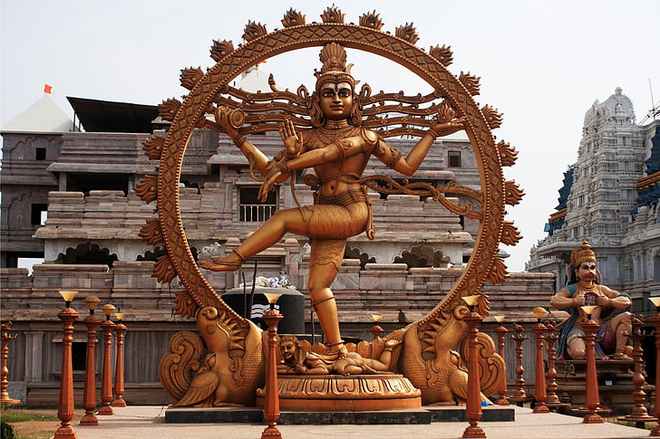 Lord Shiva Cosmic Dance, Shiva Nataraja statue, God, representation, HD wallpaper