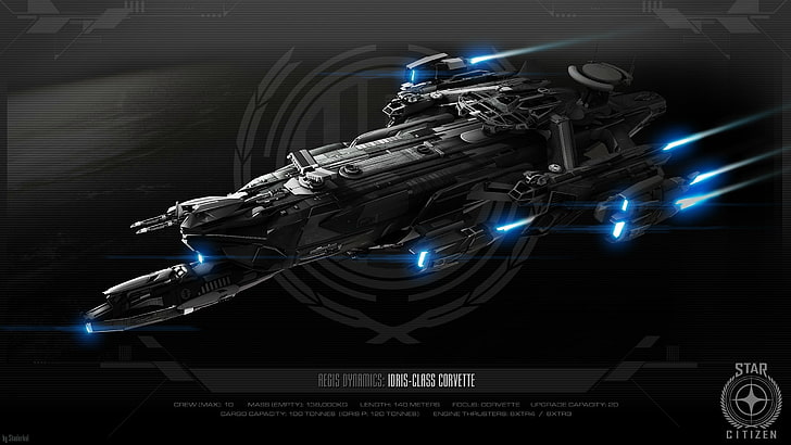Idris, Corvette, spaceship, Star Citizen, Aegis Dynamics, video games, HD wallpaper