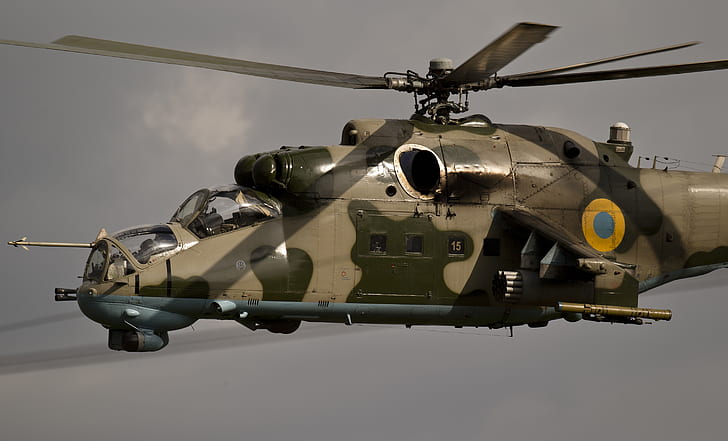 Military Helicopters, Mil Mi-24, Ukrainian Air Force, HD wallpaper
