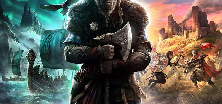 Assassin's Creed, valhalla, video games, Vikings, Scandinavia, HD wallpaper