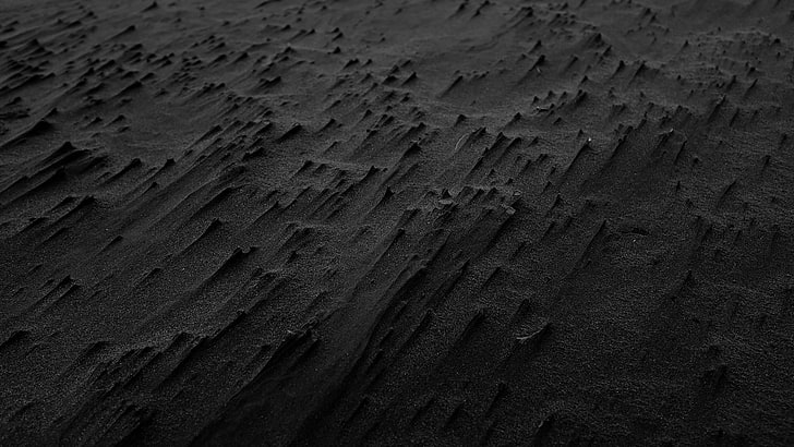 untitled, dust, photography, black, black sand, simple, full frame