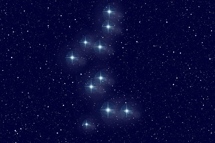 stars illustration, constellation, bear, starry sky, galaxy, astronomy, HD wallpaper