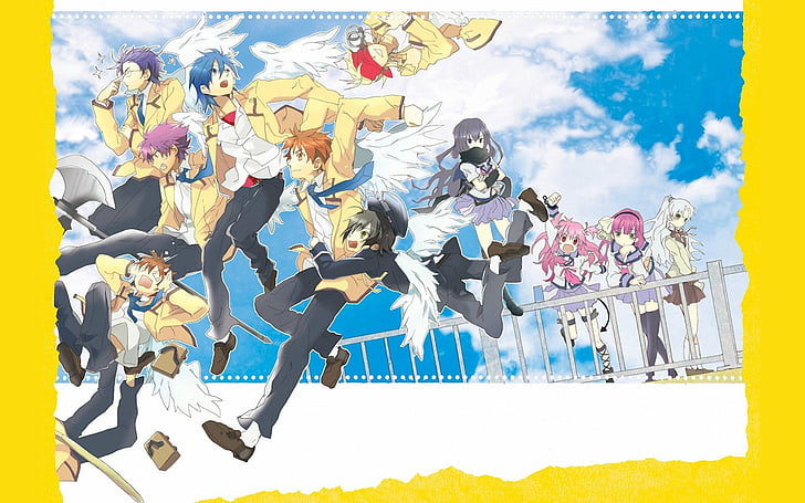Anime, Angel Beats!, Ayato Naoi, Eri Shiina, Fujimaki (Angel Beats!), HD wallpaper