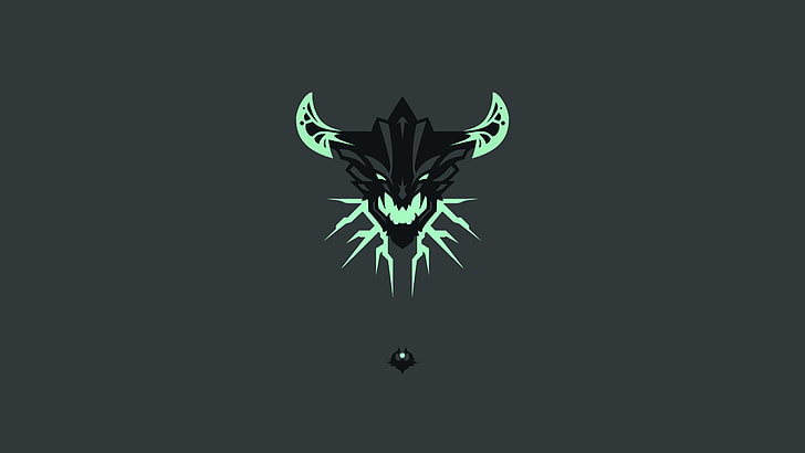 black and green character head illustration, Dota 2, Outworld devourer