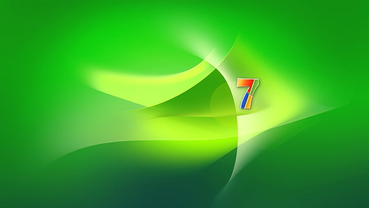 Microsoft Windows, Windows 7, green color, flag, no people, HD wallpaper