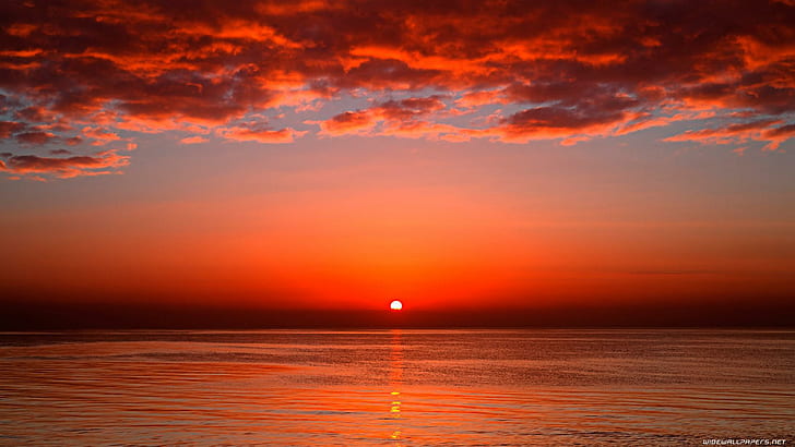 Sunset Nature Widescreen, sunrise - sunset, HD wallpaper