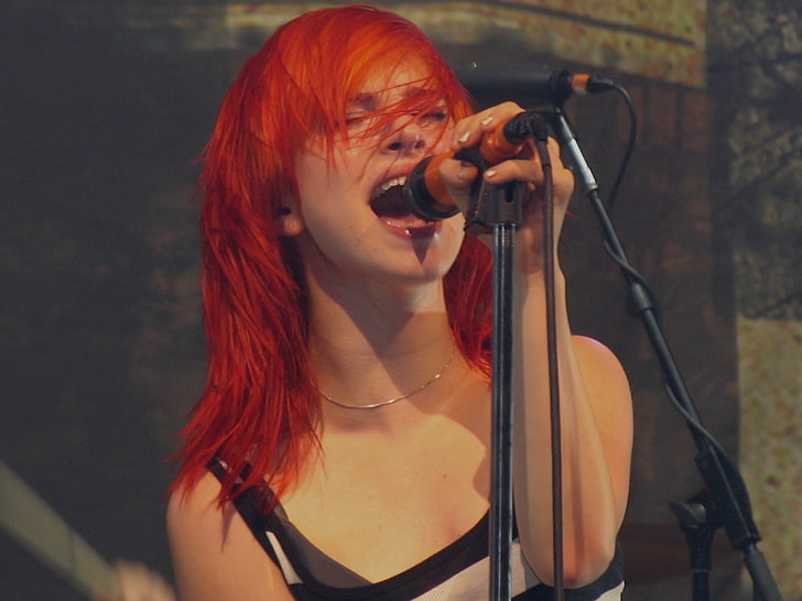 hayley williams paramore women music redheads celebrity singers music bands microphones Entertainment Music HD Art, HD wallpaper
