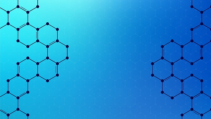 honeycomb, hexagon, network, mesh, blue, pattern, no people, HD wallpaper