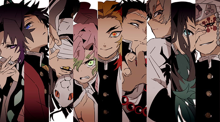 Anime, Demon Slayer: Kimetsu no Yaiba, Giyuu Tomioka, Gyomei Himejima, HD wallpaper