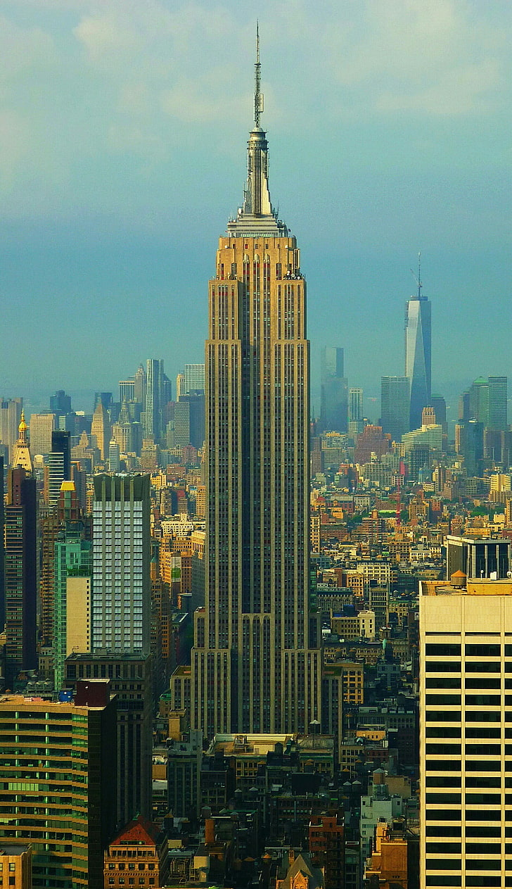 gray concrete building, New York City, Empire State Building, HD wallpaper