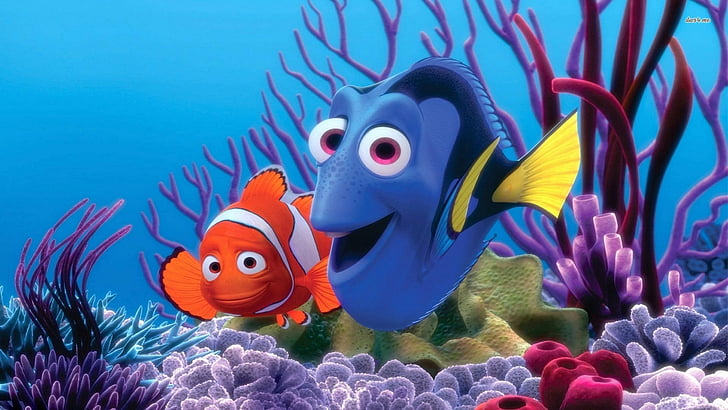 Finding Nemo, Dory (Finding Nemo), Marlin (Finding Nemo), animal, HD wallpaper