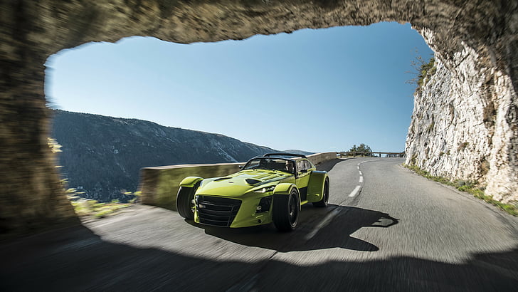 green Polaris Slingshot, Donkervoort D8 GTO-RS, sport car, HD wallpaper