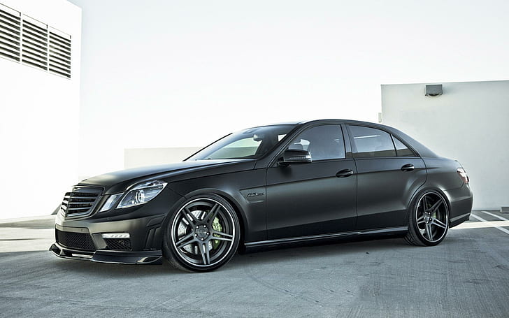 Mercedes-Benz E63, black sedan, cars, 1920x1200, mercedes-benz e-class, HD wallpaper