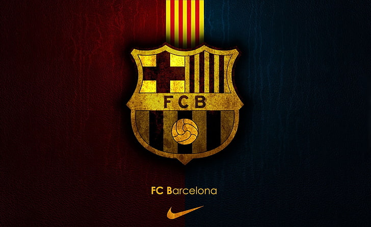 BarcelonaFC, FCB logo, Sports, Football, fc barcelona, text, western script, HD wallpaper