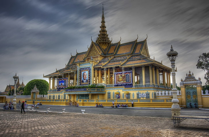Palaces, Royal Palace, Phnom Penh, Cambodia, HD wallpaper