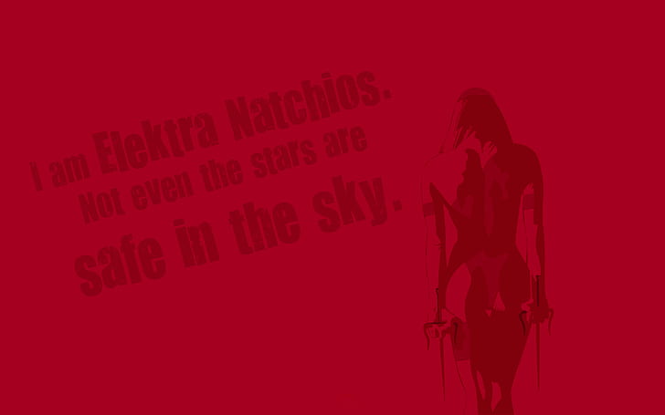 Red DareDevil Elektra HD, i iam elektra natchios now even the stars are safe in the sky artwork