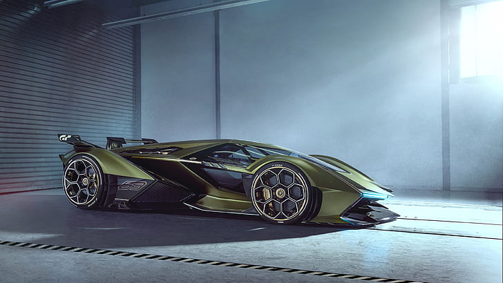 Lamborghini Lambo V12 Vision GT, car, vehicle, supercars, concept car, HD wallpaper