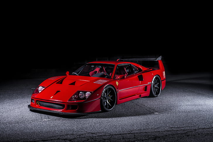 Ferrari, F40, Hyperforged, AutoPlazaDank, HD wallpaper