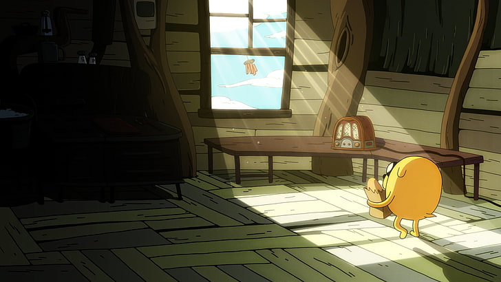 Adventure Time, Jake the Dog, sunlight, indoors, no people