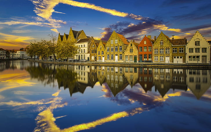 Bruges The Capital Of West Flanders In Northwest Belgium Desktop Hd Wallpaper For Mobile Phones Tablet And Pc 3840×240