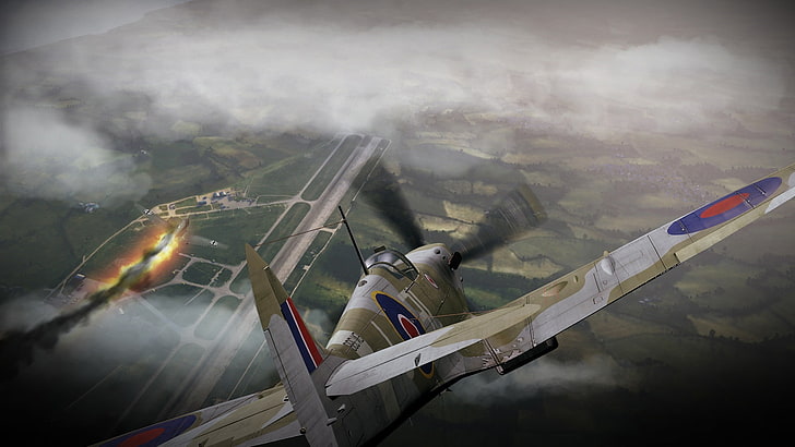 world war ii military aircraft military aircraft airplane spitfire supermarine spitfire royal airforce war thunder, HD wallpaper