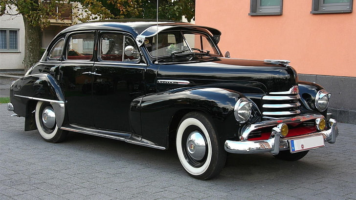 opel, kapitan, vintage car, oldtimer, classic, 50s, german car, HD wallpaper