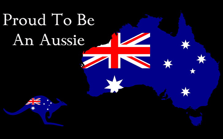 Holiday, Australia Day, Australian Flag, Kangaroo, HD wallpaper