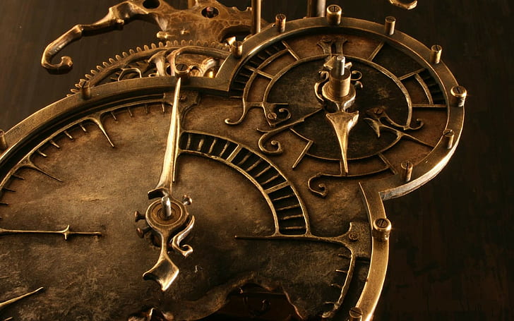 steampunk, clocks, time