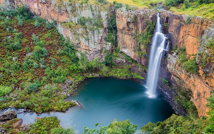 Berlin Falls Is The Tallest Waterfalls In South Africa Located In Valley Of Blyde Panoramic View Hd Wallpaper For Desktop Laptop And Mobile Phones 3840×2400, HD wallpaper