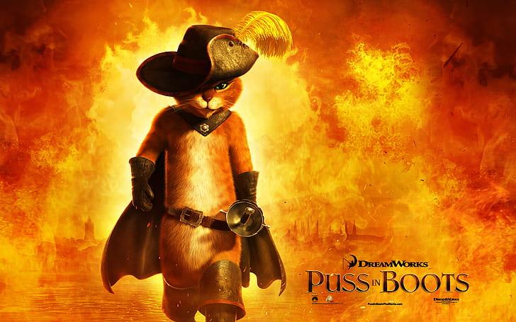 2011 Puss in Boots Movie, HD wallpaper