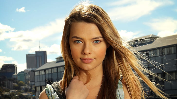 Actresses, Indiana Evans, Blonde, Blue Eyes, Celebrity, Face, HD wallpaper
