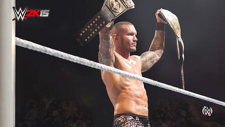 Video Game, WWE 2K15, Randy Orton, strength, muscular build, HD wallpaper