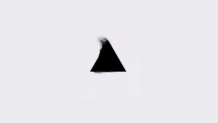 untitled, minimalism, triangle, geometry, white background, abstract, HD wallpaper