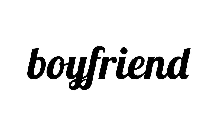 Boyfriend, Artistic, Typography, Black, Text, Word, Written, whitebackground
