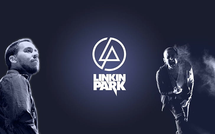 Linkin park, Symbol, Soloists, Name, Font, standing, young men, HD wallpaper