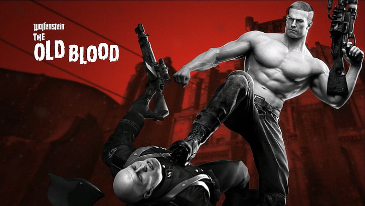 wolfenstein the old blood, sport, athlete, muscular build, young adult