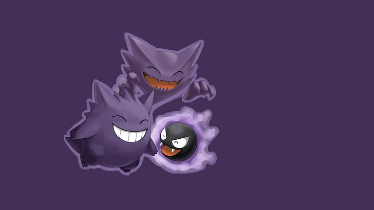 48x2732px Free Download Hd Wallpaper Anime Background Gastly Gengar Haunter Pokemon Simple Wallpaper Flare