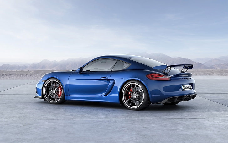 blue and black convertible coupe, Porsche, Porsche Cayman GT4, HD wallpaper
