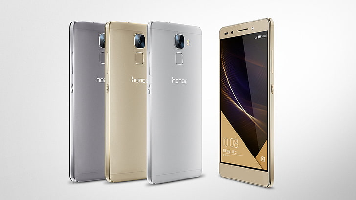 gold Huawei Honor smartphone, huawei honor 8, technology, no people HD wallpaper