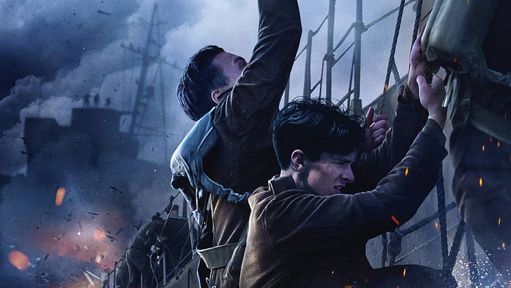 Movie, Dunkirk, Boat, Climbing, Fionn Whitehead, Harry Styles