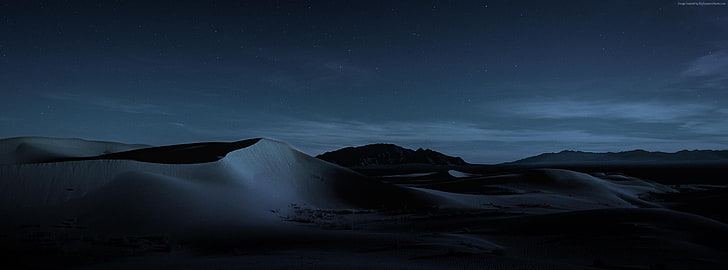 Dunes, 4K, Night, macOS Mojave