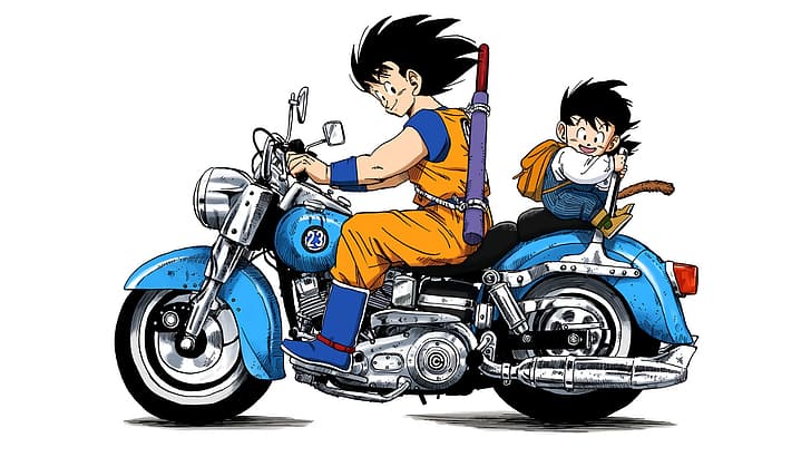 Dragon Ball, Dragon Ball Z, Son Goku, Gohan, Son Gohan, motorcycle