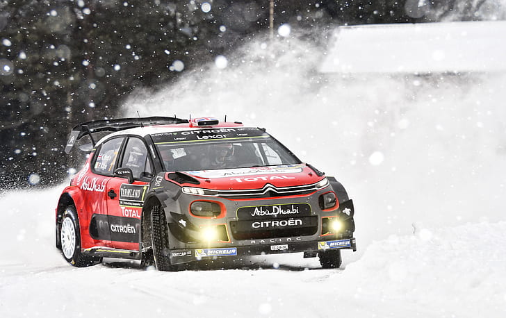 Winter, Auto, Snow, Sport, Machine, Race, Citroen, Car, WRC, HD wallpaper