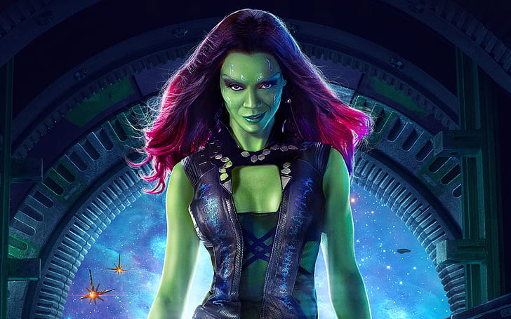 Zoe Saldana as Gamora, HD wallpaper