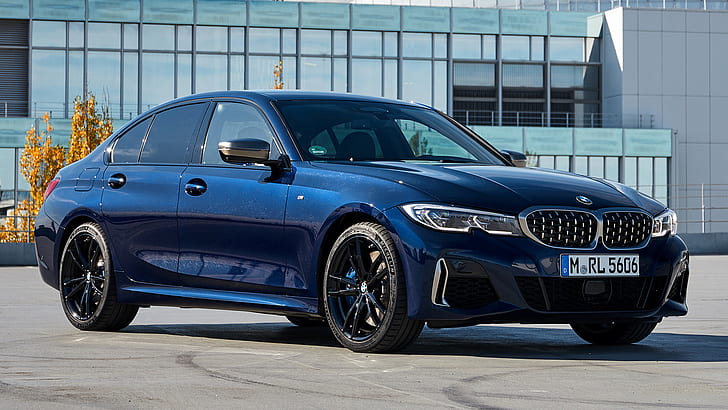 BMW, BMW M340i, Blue Car, Compact Car, Luxury Car, Sedan, HD wallpaper