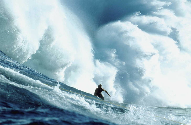 surfing, sea, waves, surfers, HD wallpaper