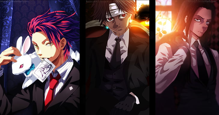 Anime, Hunter x Hunter, Chrollo Lucilfer, Hisoka (Hunter × Hunter), HD wallpaper