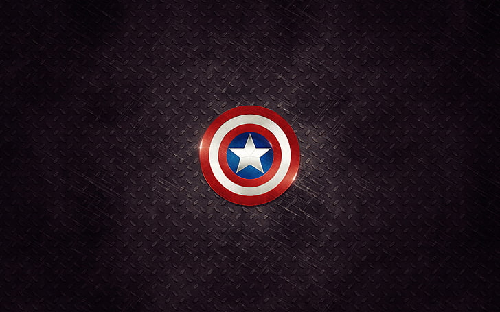 Captain America shield wallpaper, sign, star, minimalism, hero, HD wallpaper